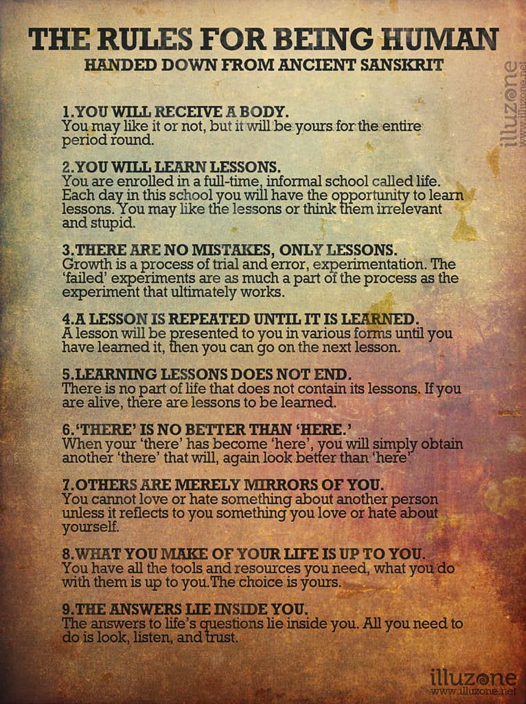 Guidance for being human