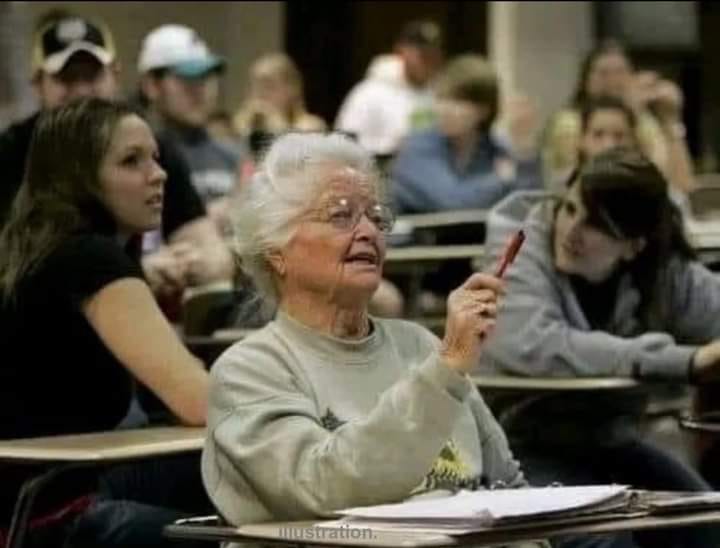 Inspiring 87 year-old Student